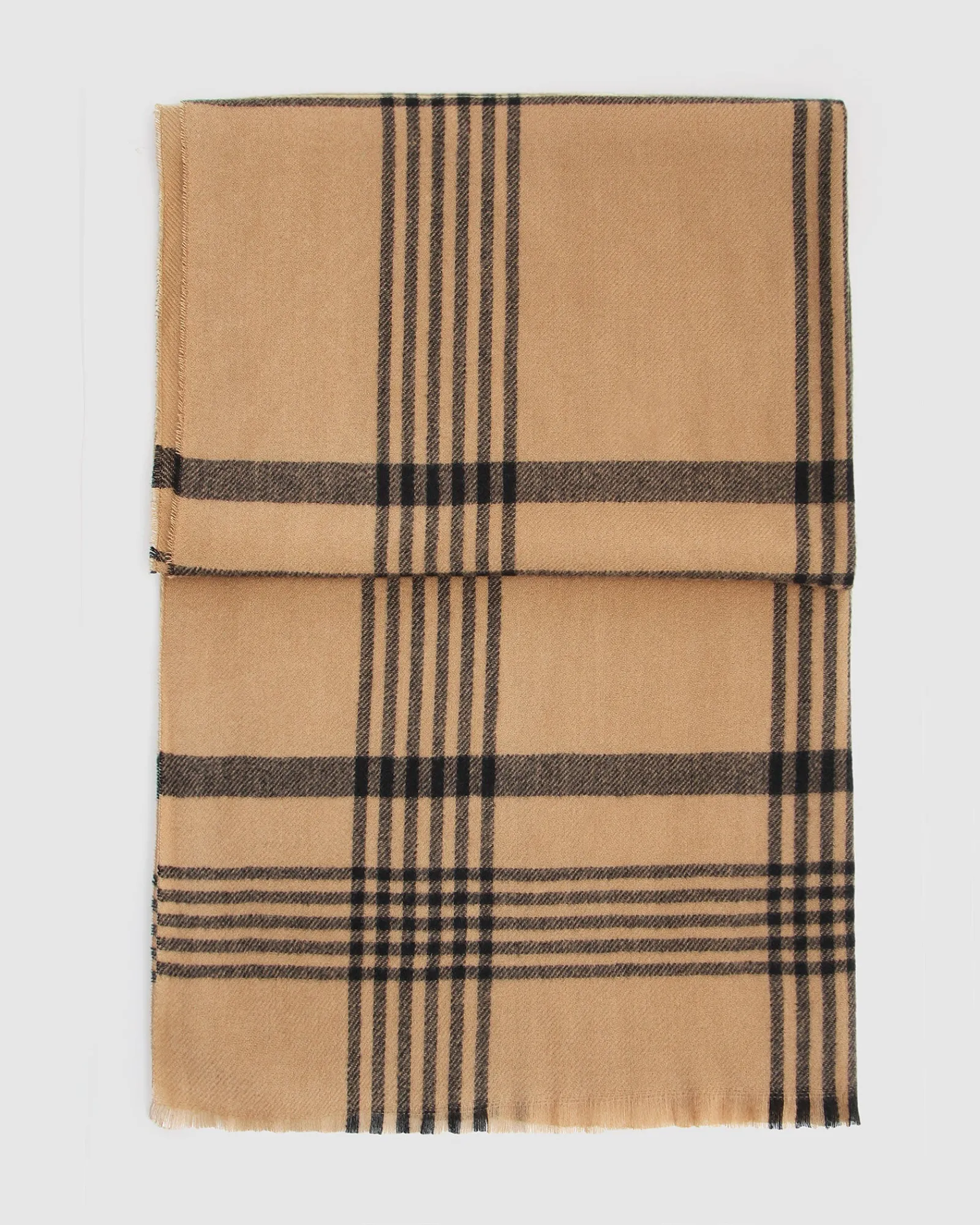 Best Belle & Bloom Panorama Check Scarf - Camel