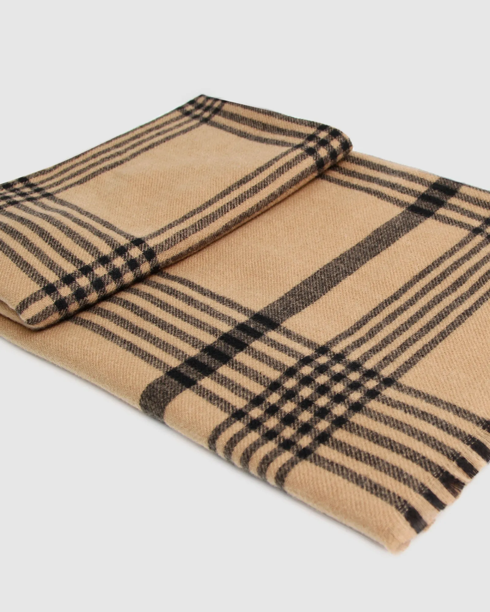 Best Belle & Bloom Panorama Check Scarf - Camel