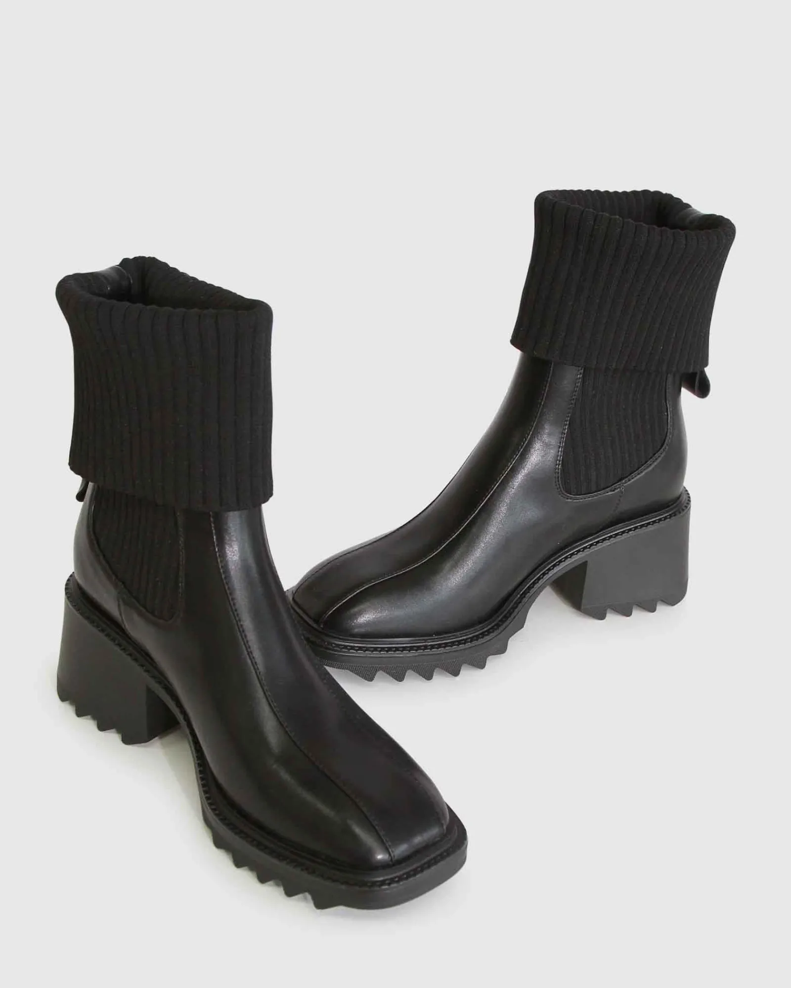 Outlet Belle & Bloom Perfect Illusion Knit Boot - Black
