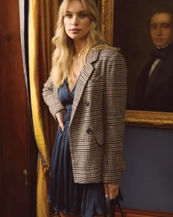 Online Belle & Bloom Piccadilly Wool Blend Plaid Blazer - Oat