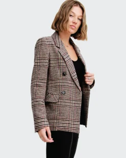 Online Belle & Bloom Piccadilly Wool Blend Plaid Blazer - Oat