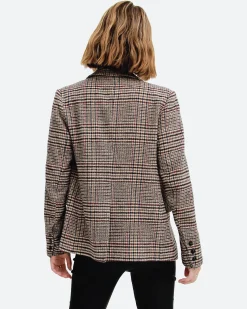 Online Belle & Bloom Piccadilly Wool Blend Plaid Blazer - Oat