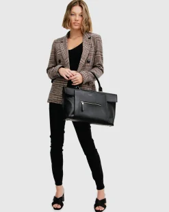 Online Belle & Bloom Piccadilly Wool Blend Plaid Blazer - Oat