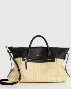 Hot Belle & Bloom Poem To Nowhere Weekender Bag - Black/Oat