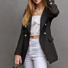 New Belle & Bloom Princess Polina Textured Weave Blazer - Black