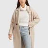 Outlet Belle & Bloom Publisher Double-Breasted Wool Blend Coat - Sand BreastedWoolBlendCoat-Sand