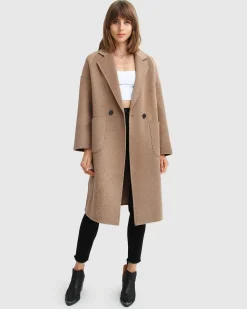 Best Belle & Bloom Publisher Double-Breasted Wool Blend Coat - Oat BreastedWoolBlendCoat-Oat