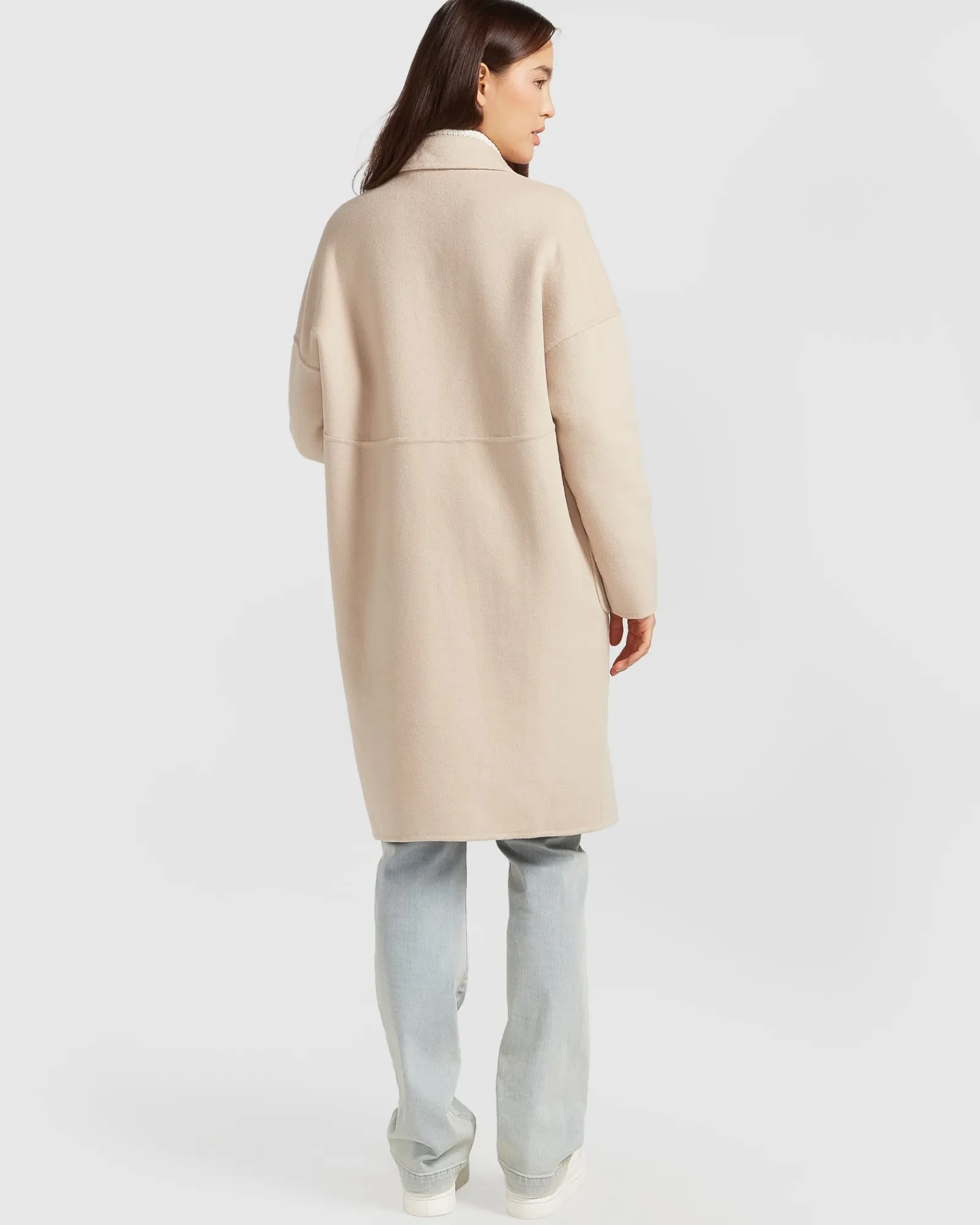 Outlet Belle & Bloom Publisher Double-Breasted Wool Blend Coat - Sand BreastedWoolBlendCoat-Sand