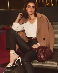 Best Belle & Bloom Publisher Double-Breasted Wool Blend Coat - Oat BreastedWoolBlendCoat-Oat
