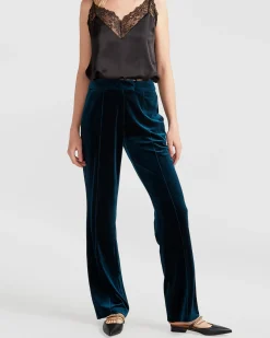Fashion Belle & Bloom Reverie Velvet Pant - Dark Teal DarkTeal