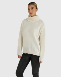 Hot Belle & Bloom Right Here Waiting Open Back Knit - Cream