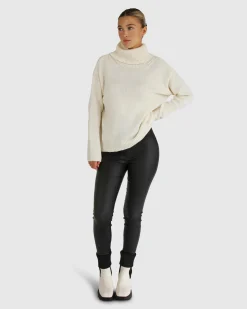 Hot Belle & Bloom Right Here Waiting Open Back Knit - Cream