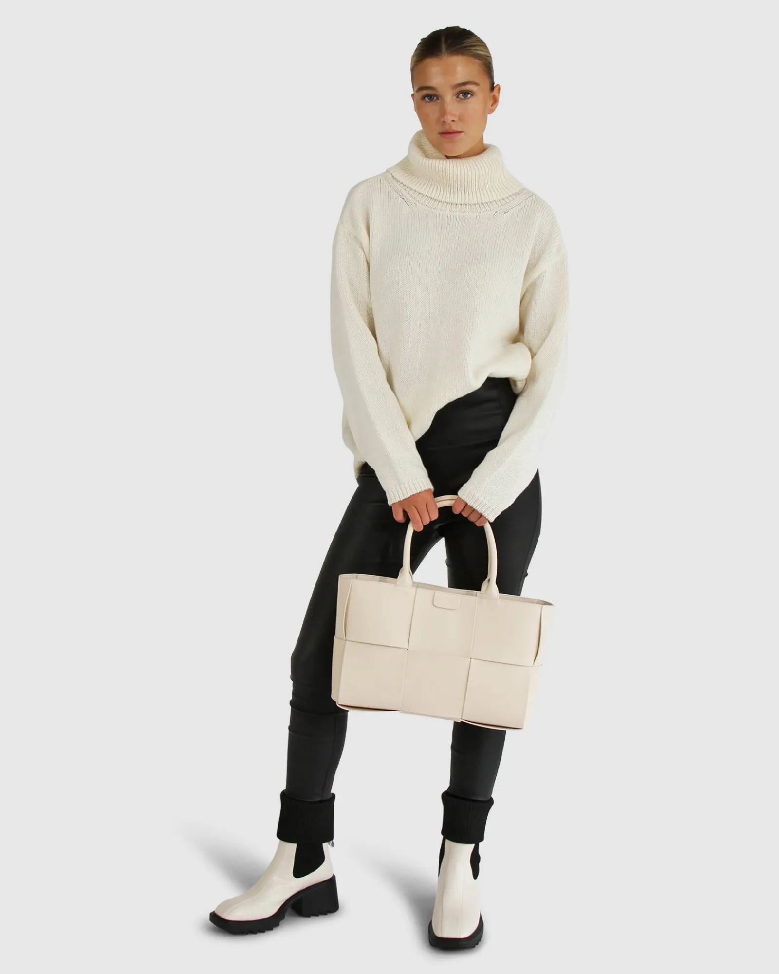 Hot Belle & Bloom Right Here Waiting Open Back Knit - Cream