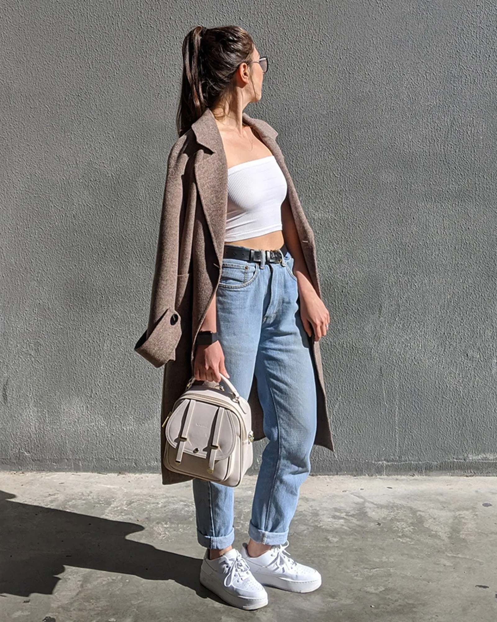 Fashion Belle & Bloom Rumour Has It Oversized Wool Blend Coat - Walnut