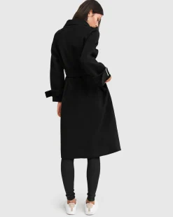 Clearance Belle & Bloom Shore To Shore Belted Wool Coat - Black