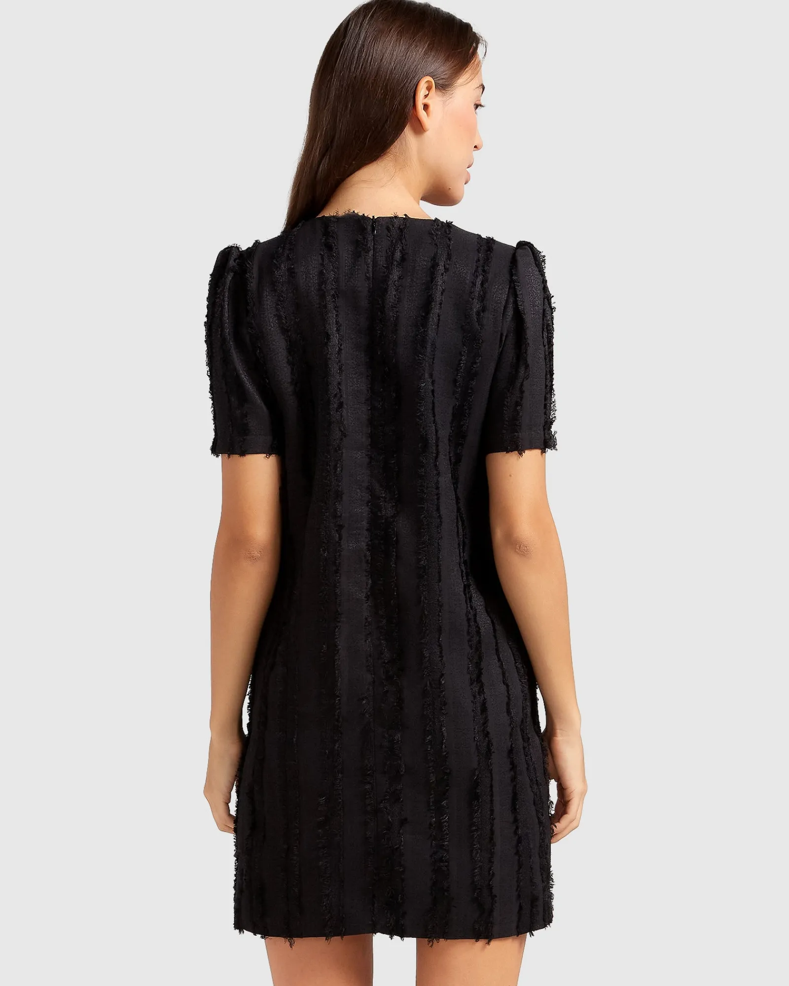 Hot Belle & Bloom Star Child Textured Mini Dress - Black