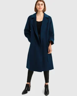 Fashion Belle & Bloom Stay Wild Oversized Wool Coat - Dark Teal DarkTeal