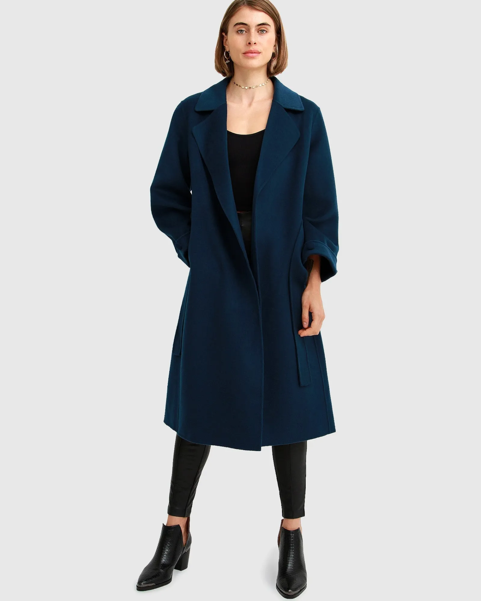 Fashion Belle & Bloom Stay Wild Oversized Wool Coat - Dark Teal DarkTeal
