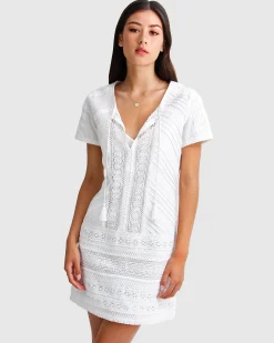 Clearance Belle & Bloom Summer Forever Mini Dress - White