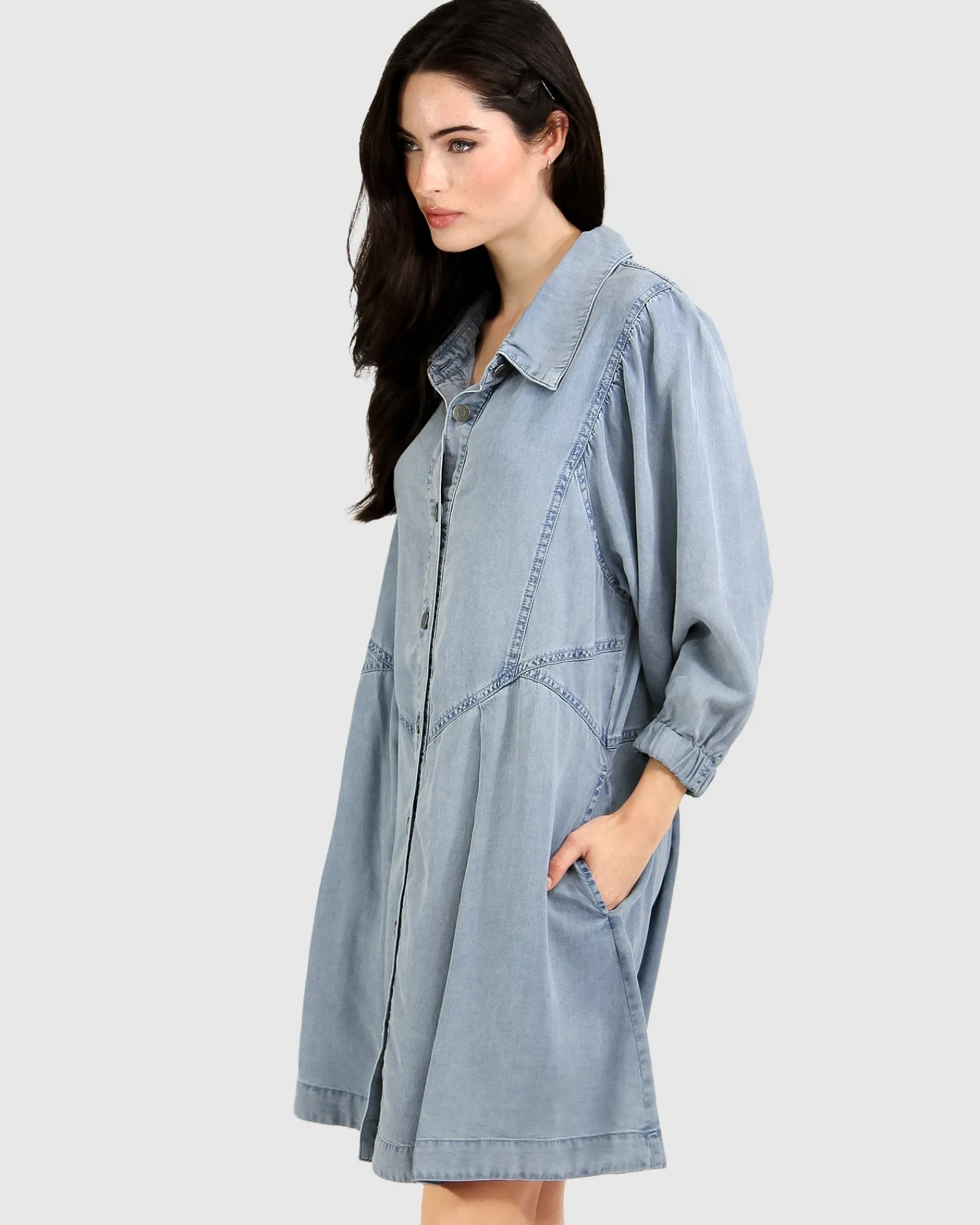 Best Belle & Bloom Supercut Denim Dress - Mid Denim MidDenim