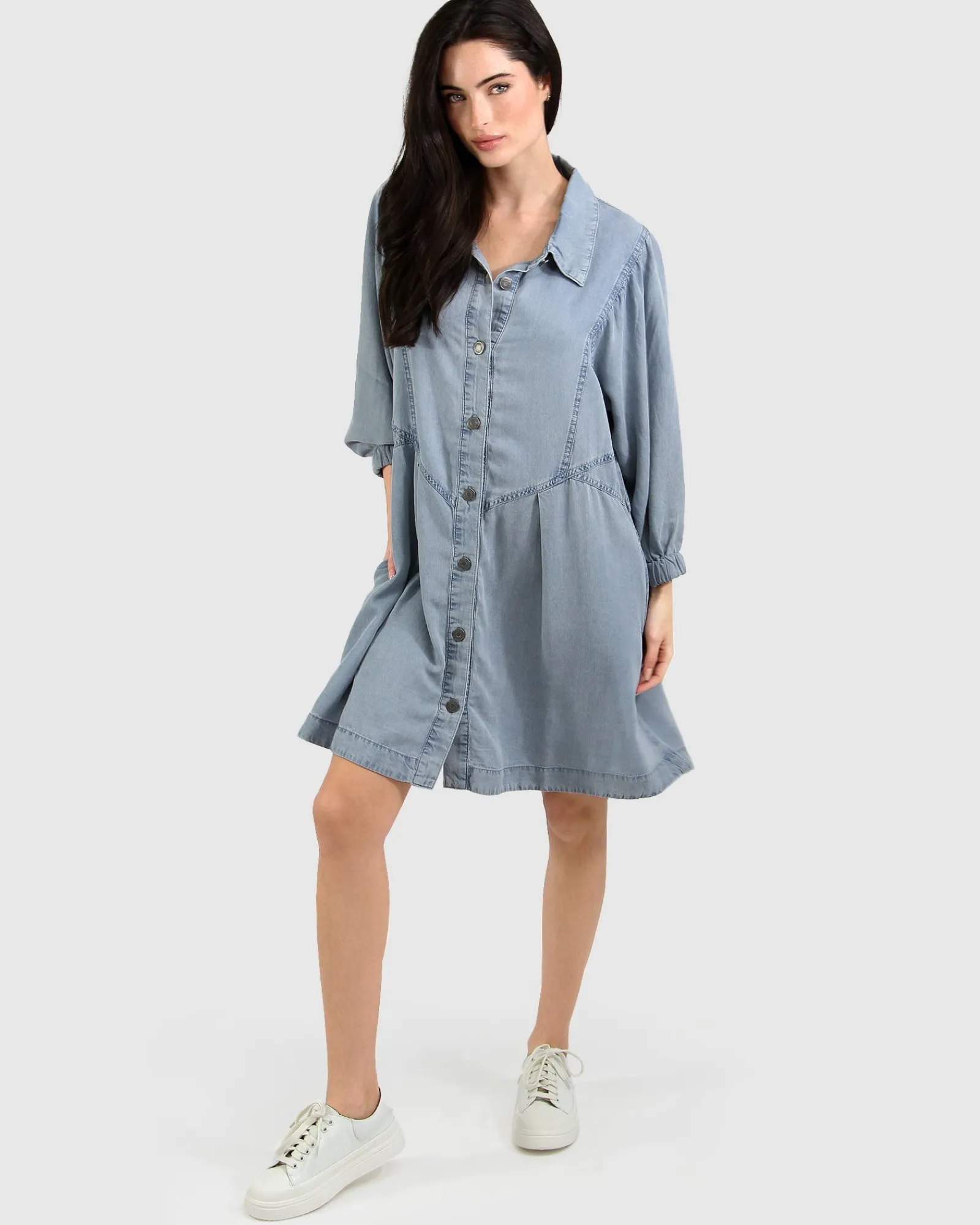 Best Belle & Bloom Supercut Denim Dress - Mid Denim MidDenim