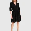 Online Belle & Bloom Sweet Talk Eyelet Mini Dress - Black