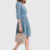 Best Belle & Bloom Sweet Talk Eyelet Mini Dress - Dusty Blue DustyBlue