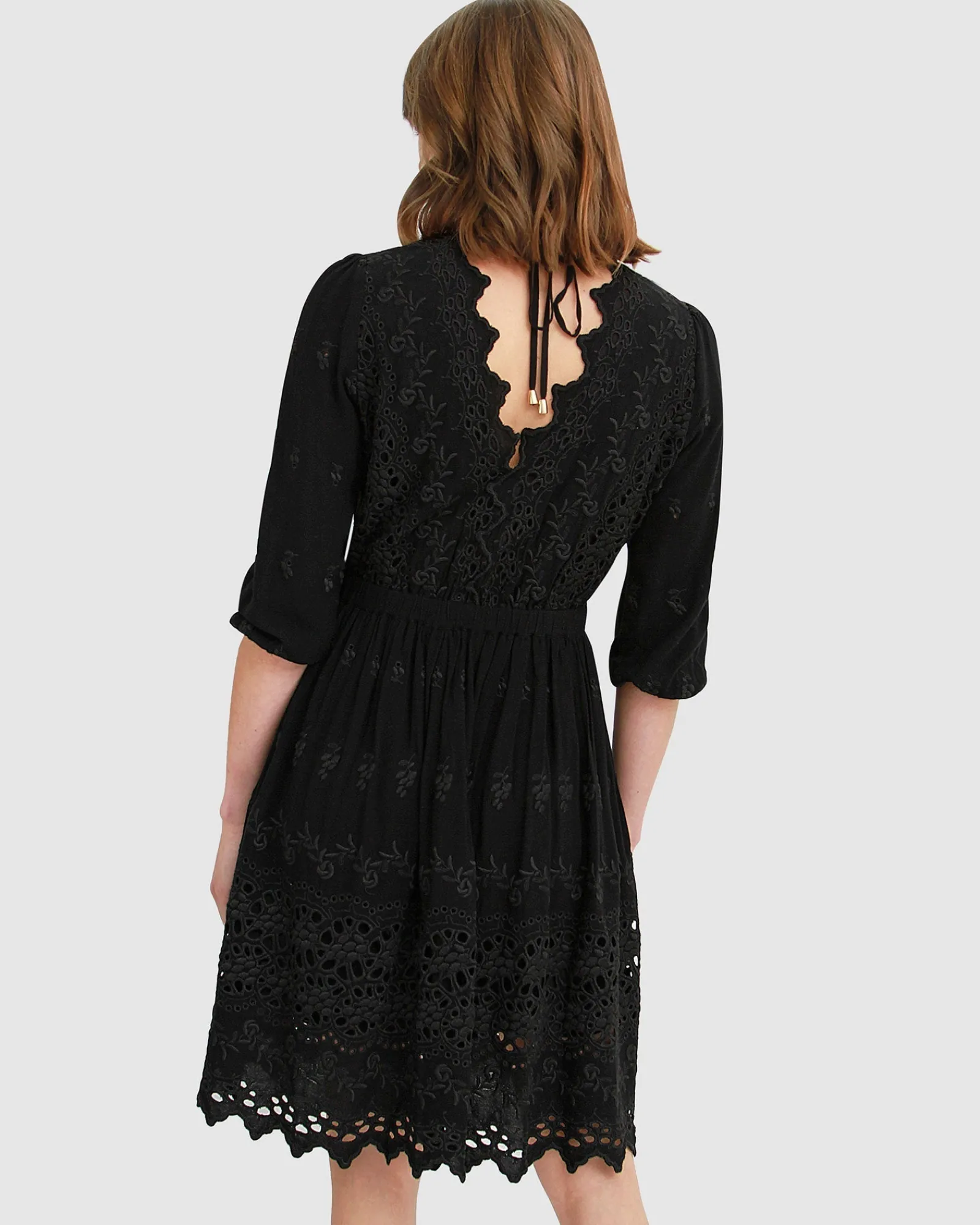 Online Belle & Bloom Sweet Talk Eyelet Mini Dress - Black