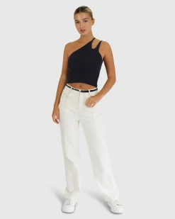 Sale Belle & Bloom Symphony Double Strap Knit Crop - Navy