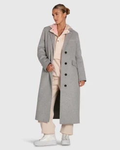 Best Belle & Bloom Tainted Love Longline Coat - Grey Marle GreyMarle