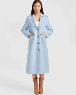 Best Belle & Bloom Tainted Love Longline Coat - Sky Blue SkyBlue