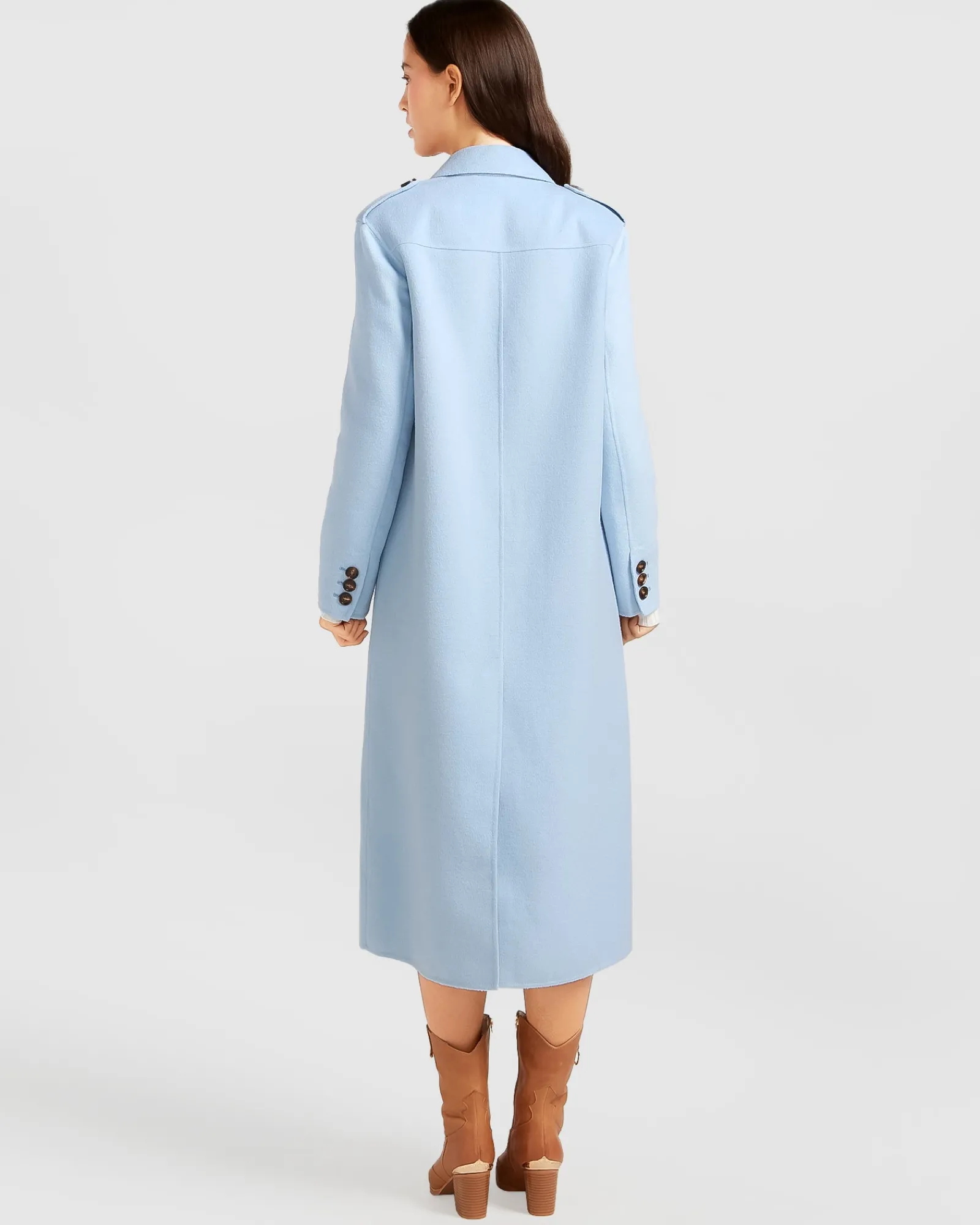 Best Belle & Bloom Tainted Love Longline Coat - Sky Blue SkyBlue