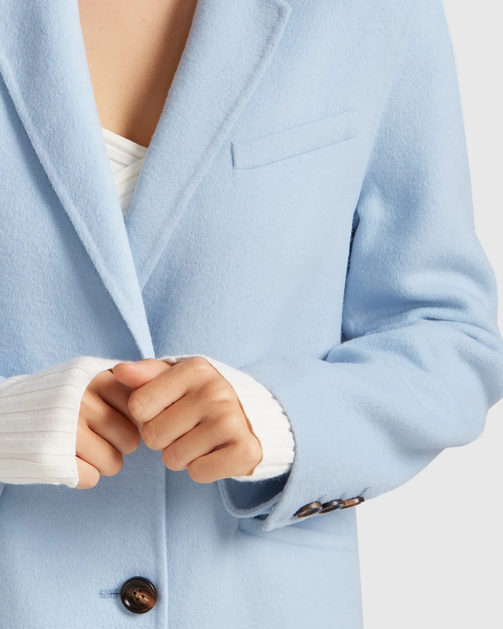 Best Belle & Bloom Tainted Love Longline Coat - Sky Blue SkyBlue