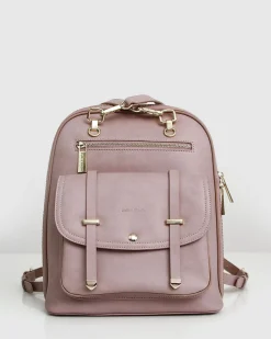 Hot Belle & Bloom 5th Ave Leather Backpack - Dusty Pink DustyPink