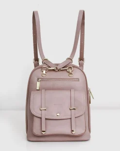 Hot Belle & Bloom 5th Ave Leather Backpack - Dusty Pink DustyPink