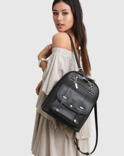 Sale Belle & Bloom 5th Ave Leather Backpack - Black