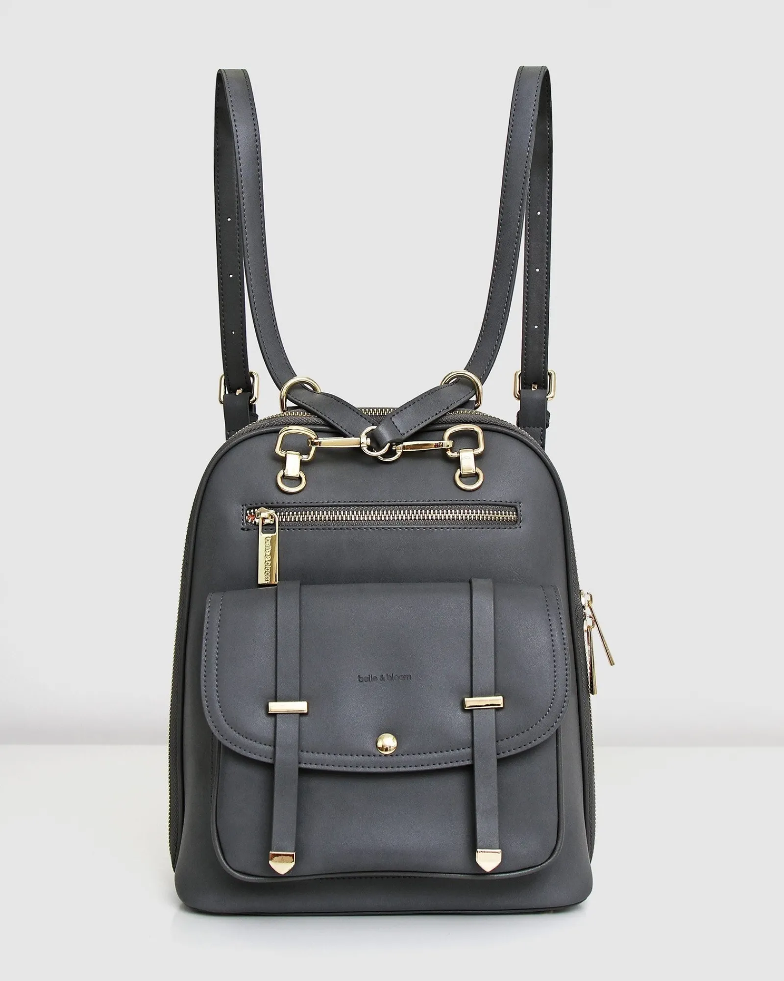 Clearance Belle & Bloom 5th Ave Leather Backpack - Ash