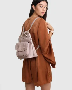 Hot Belle & Bloom 5th Ave Leather Backpack - Dusty Pink DustyPink