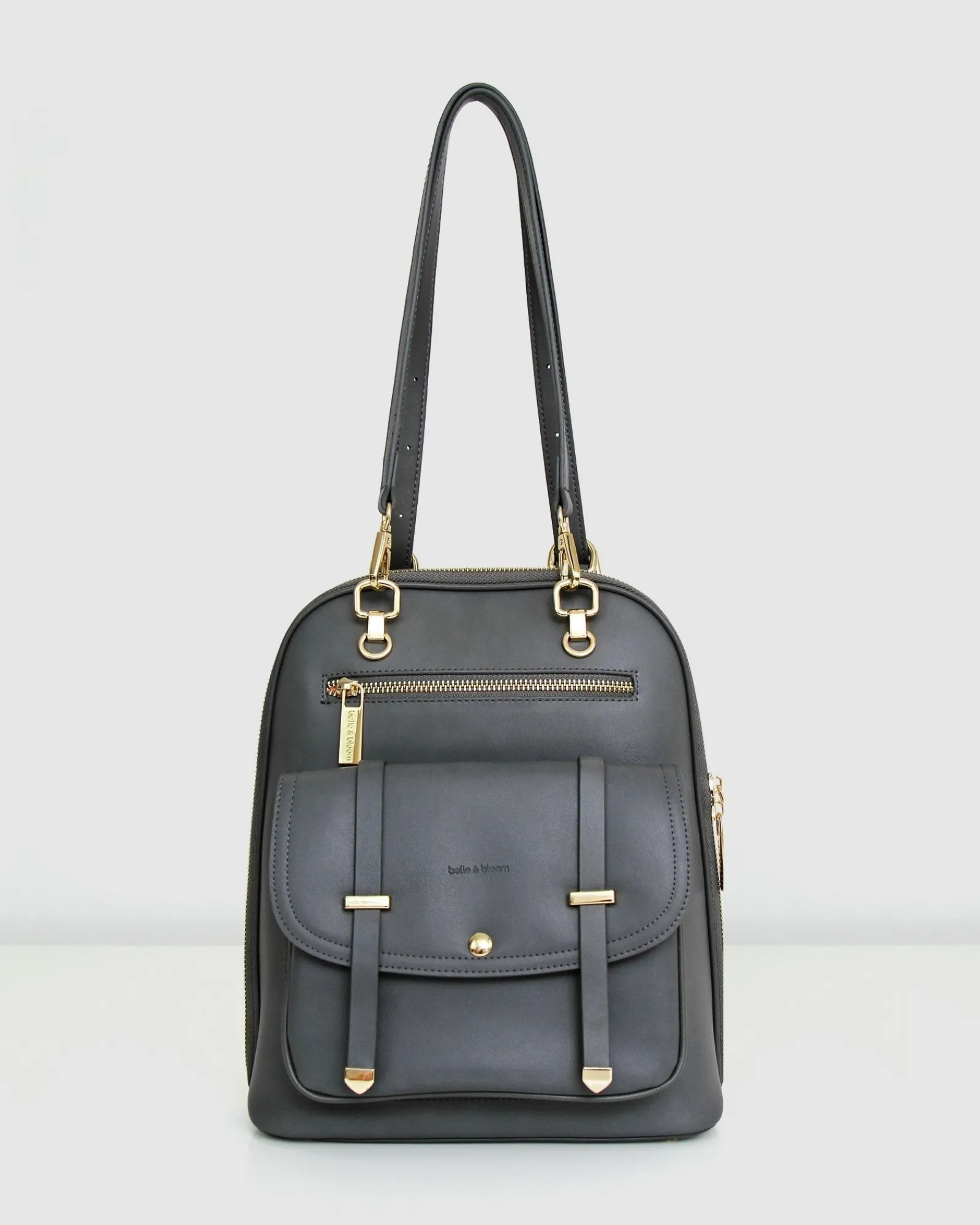 Clearance Belle & Bloom 5th Ave Leather Backpack - Ash