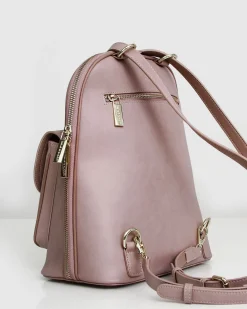 Hot Belle & Bloom 5th Ave Leather Backpack - Dusty Pink DustyPink