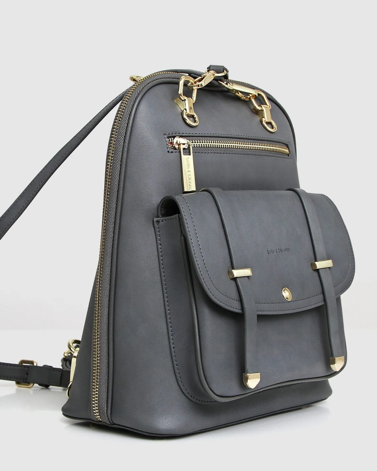 Clearance Belle & Bloom 5th Ave Leather Backpack - Ash