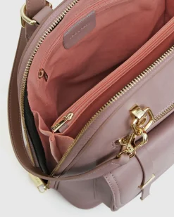 Hot Belle & Bloom 5th Ave Leather Backpack - Dusty Pink DustyPink
