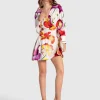 Hot Belle & Bloom The Dancer Longsleeve Mini Wrap Dress - Wild Poppies WildPoppies