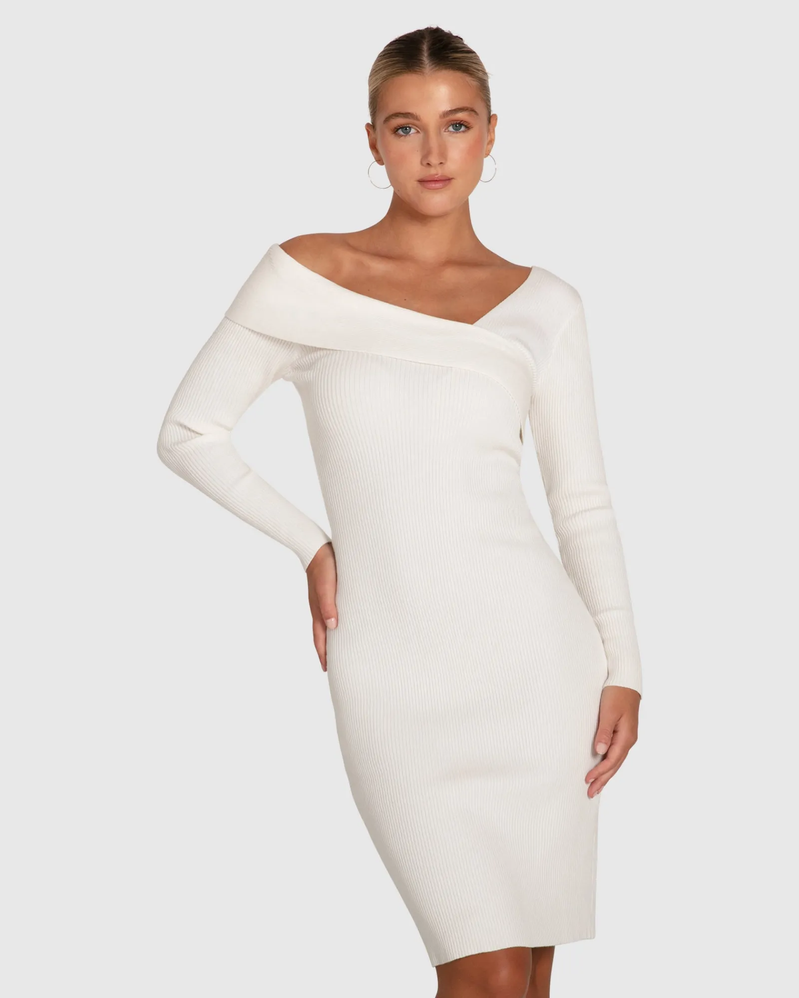 Clearance Belle & Bloom The Way You Move Knit Dress - Cream
