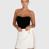 Sale Belle & Bloom There She Goes Frayed Edge Skirt - Cream