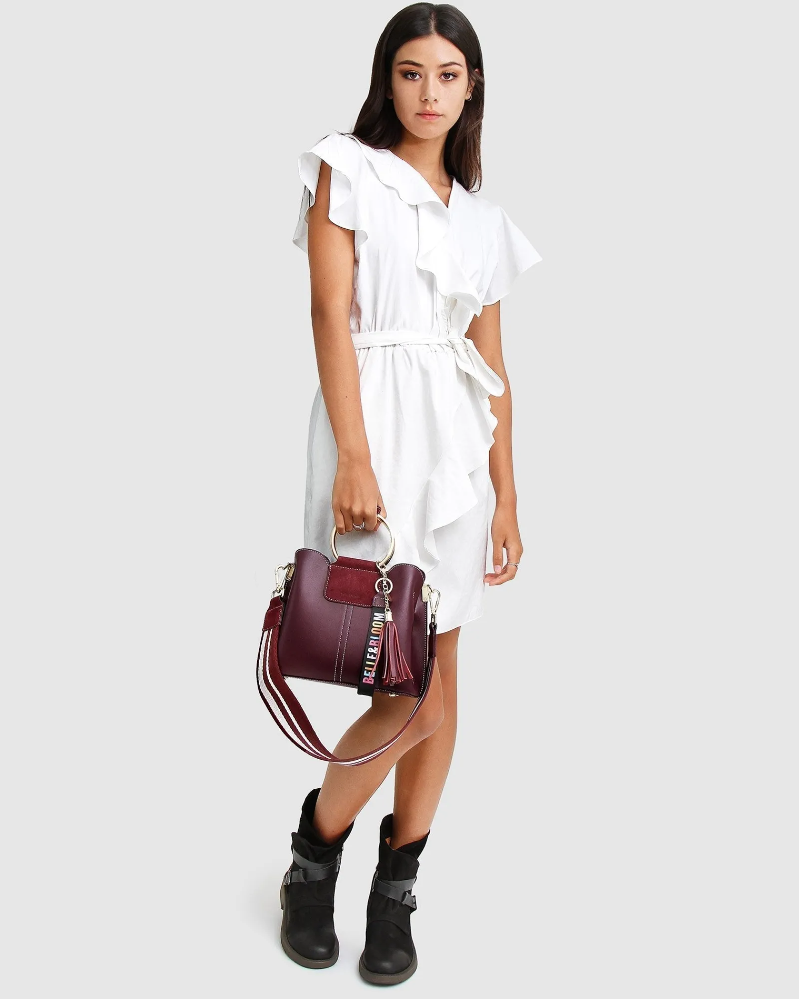 Best Belle & Bloom Twilight Leather Cross-Body Bag - Merlot BodyBag-Merlot