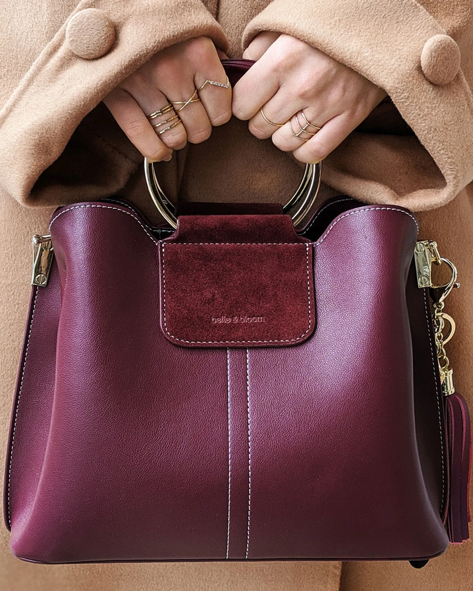 Best Belle & Bloom Twilight Leather Cross-Body Bag - Merlot BodyBag-Merlot