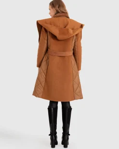 Online Belle & Bloom Walk Me Home Convertible Coat - Camel