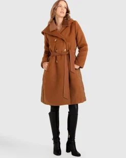 Online Belle & Bloom Walk Me Home Convertible Coat - Camel