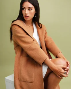 Clearance Belle & Bloom Walk This Way Wool Blend Oversized Coat - Camel